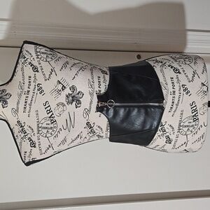 Black vinyl and elastic waist belt/cincher